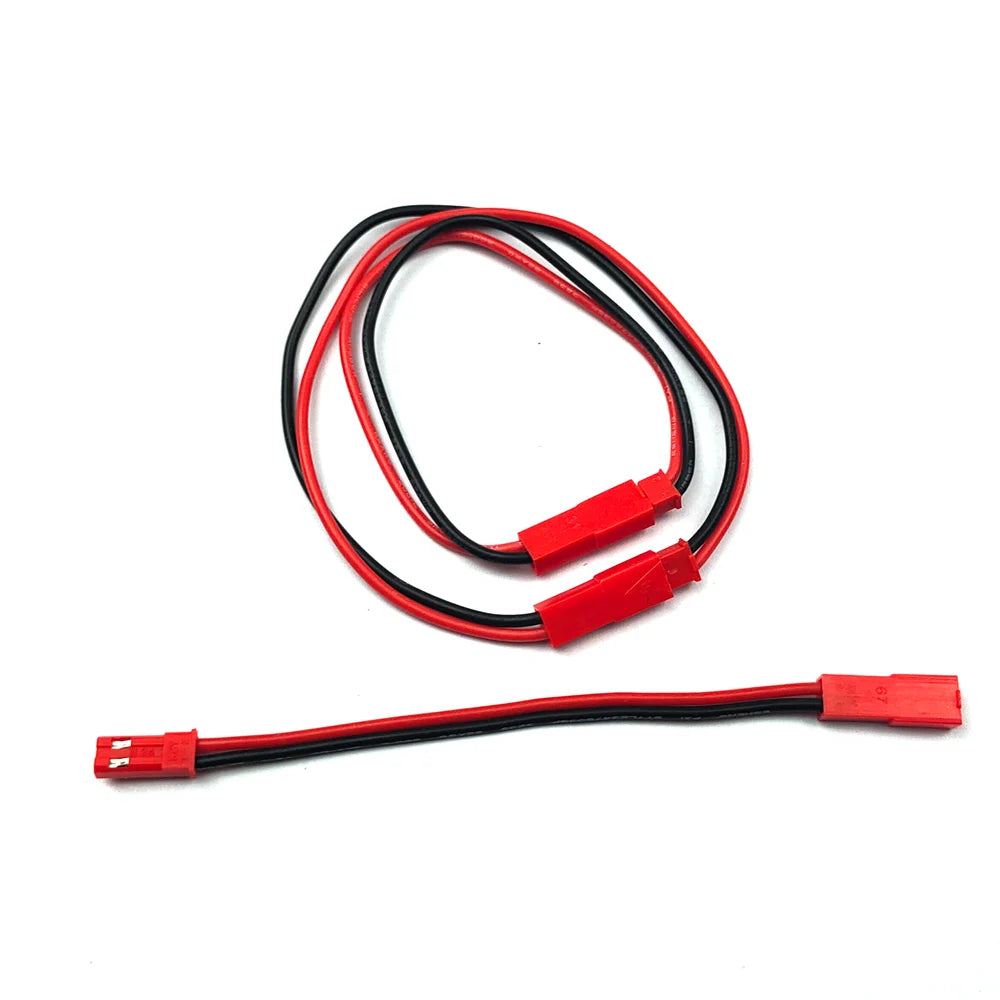 5Pcs RC 10/15/20cm JST Male Female Connector Plug Extension Wire Cable Harness for RC Model Car Aircraft JST 2-Pin Plug Parts