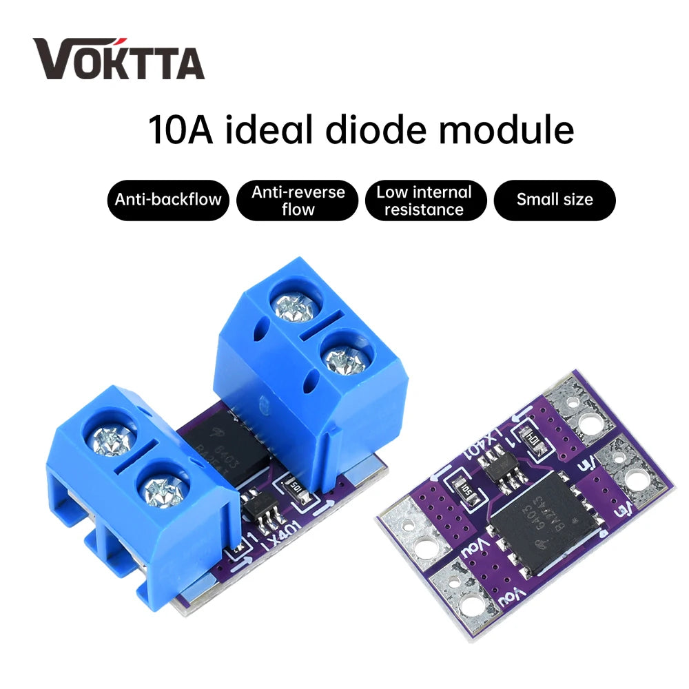 3V-26V 10A Ideal Diode Module Solar Charging Backflow Prevention Low Internal Resistance Analog Rectifier