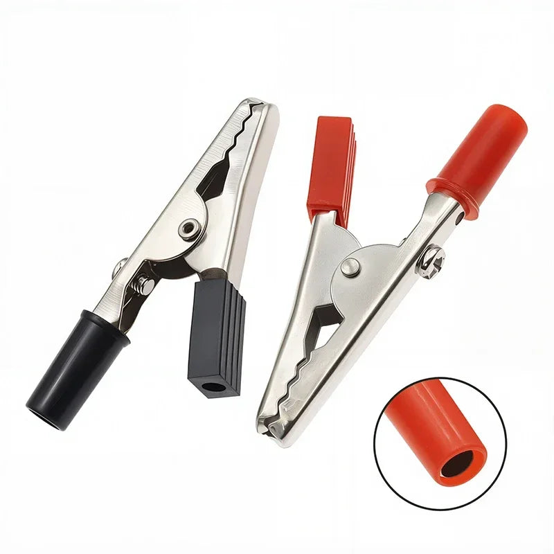 10 Pieces Alligator Clips Test Clips, Electronic Product Test Clips With Screws And Solder Ports, Metal Electrician Wire Clips