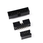 10PCS DC3 2.54mm Pitch Dual Row PCB Header - Male Straight/Right Angle Pin Socket (6P/8P/10P/14P/16P/20P/30P/34P/40P)
