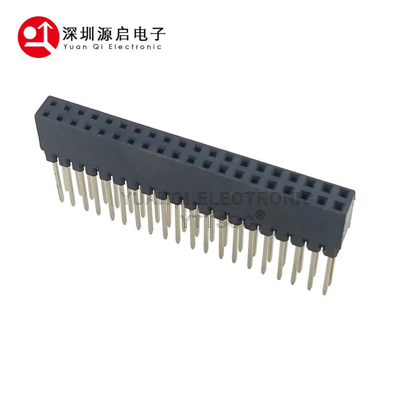 5 Pcs PC104 2.54 MM Pitch 2x20 Pin 40 Pin Female Double Row 12.2MM Long Pin Header Strip Industrial Computer Connector Sockets