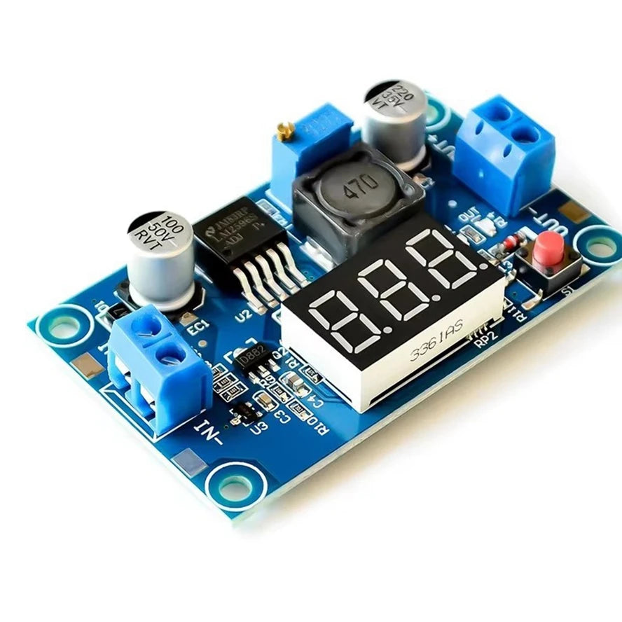 LM2596 DC DC Step Down Converter Voltage Regulator LED Display Voltmeter 4.0~40 to 1.25-37V Buck Adapter Adjustable Power Supply