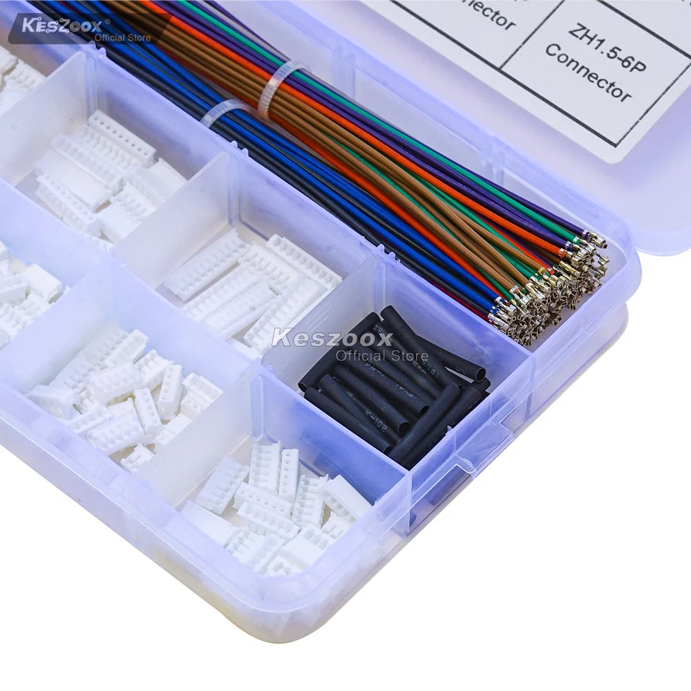 1.5mm Connectors JST ZH 1.5mm ZHR Male Female Connectors Housing with Pre-crimped Cable JST Connector Kit
