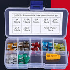 New·71Pcs 5A 7.5A 10A 15A 20A 25A 30A Mixed Sizes Low Profile Kit Micro Mini Blade Fuse Auto Car Truck Motorcycle Fuses