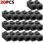 1-24Pcs CAT6A RJ45 Inline Coupler Keystone Jack RJ45 Cat6 CAT5E Straight-Through Keystone Module Extender Adapter Couplers Plugs