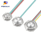 Ultra Short Push Button Switch Waterproof 16/19/22mm 12V 24V led light Momentary Self-reset Wiring Buttons without fixation