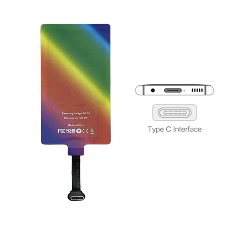 10W 5V 2A Wireless Charging Receiver Module Universal Port For Android Qtandard Easy Install Easy To Use (Type-C)
