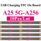 10Pcs Charging FPC Connector On Board For Samsung Galaxy A04s A14 A24 A34 A54 A05s A15 A25 A33 A35 Mainboard Flex Cable Plug