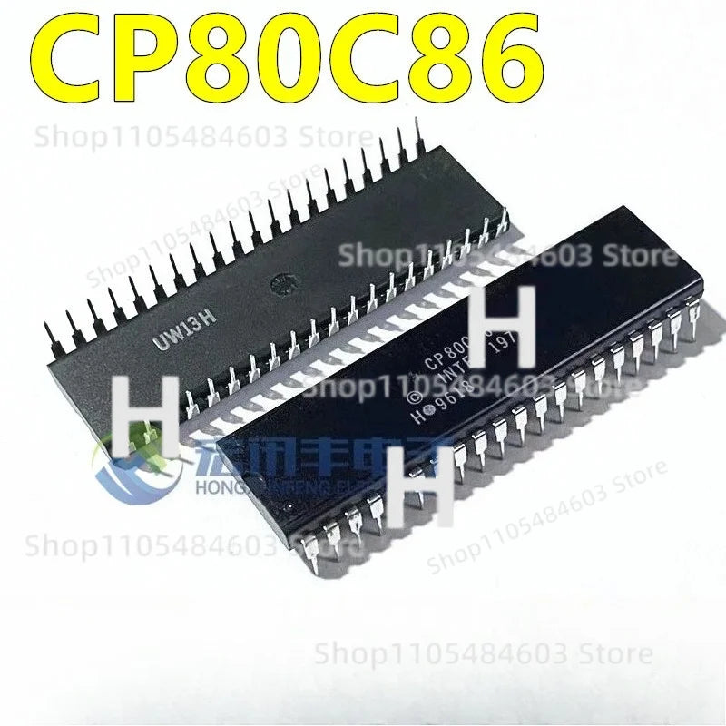 For Harris CP80C86 CPU 5MHz DIP40 CMOS 8086 Processor X86 Microprocessor # 96-9