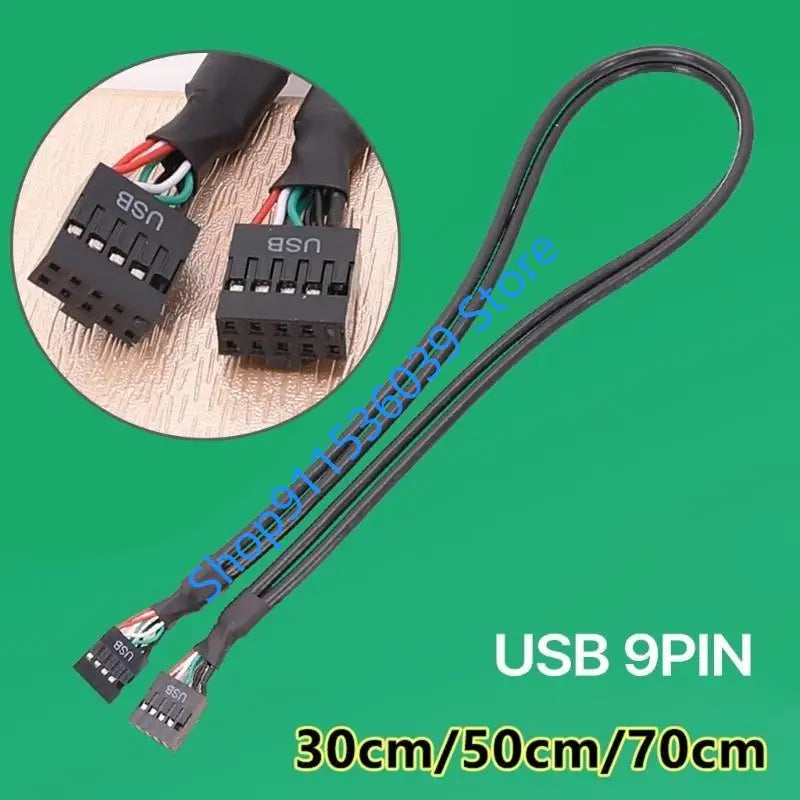 Computer Motherboard Front Usb 9pin 2.0 Extension Cable 9-Pin Female To Female Extension Cable 30/50/70cm