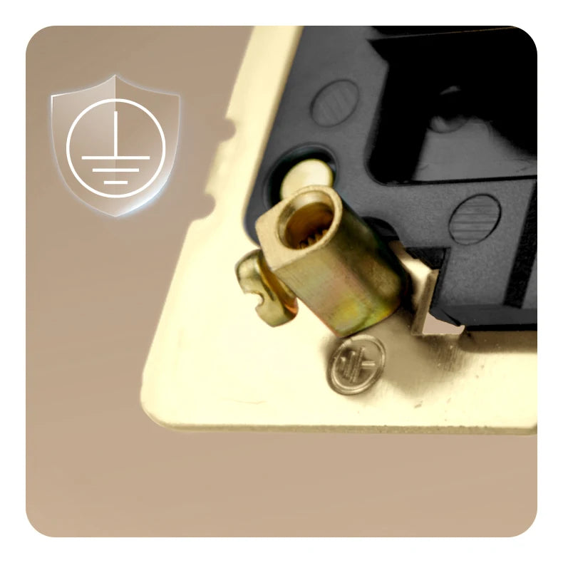 Avoir Gold Rocker Toggle Switch Brass Lever Switch Home Accessories Cat6 Type C EU Sockets And Switches 220V Push Button 86 Type
