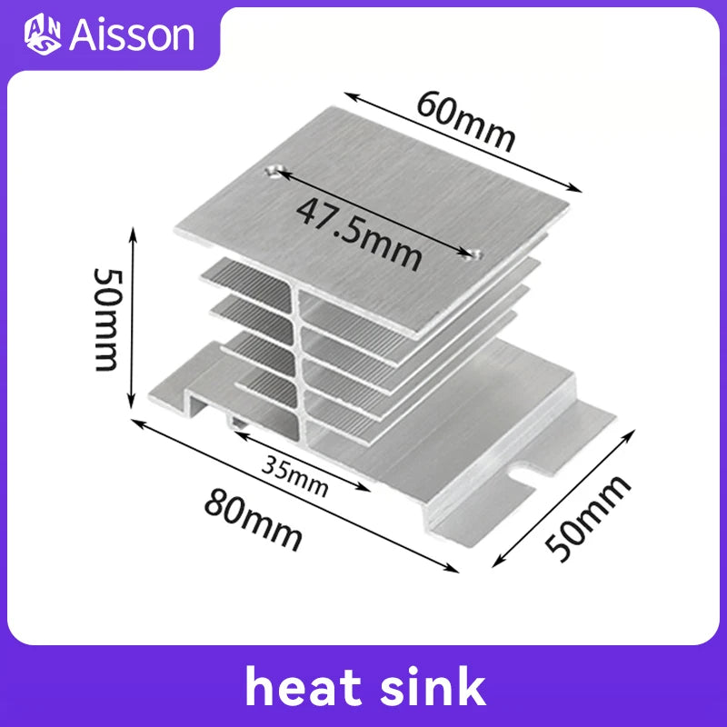 SSR-10DD 25DD 40DD Single Phase DC Controlled DC SSR Solid State Relay With Plastic Dust Cover Heat Sink 220V 10A 25A 40A