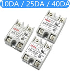 SSR-10 25 40 50 60 75 80 100DA DC Control AC SSR White Shell Single Phase Solid State Relay Without Plastic SSR-25DA SSR-40DA