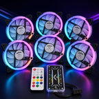 Computer Case PC Cooling Fan RGB Adjust LED 120mm Quiet + IR Remote New Computer Cooler Cooling RGB Case Fan For CPU