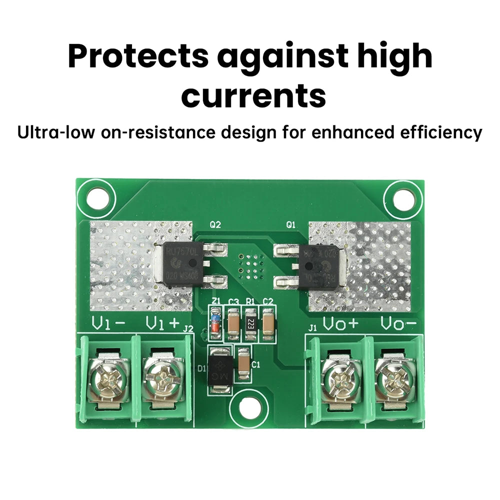 10A MOSFET Anti Reverse Connection Power Protection Module OW RDS(on) Reverse Connection Power Protection Board 5V–26V 12V–60V