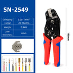 Crimping Tool For Dupont JST MOLEX Terminals,No/Pre Insulated Ferrules,Butt Connectors,Solar & Coax Connectors SN-58B 2549 2546B