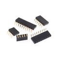 10Pcs 2.54mm Pitch Right Angle Single Row Female Pin Header Strip Socket PCB Board Connector 2~40Pin Stright Pinheader Adapter