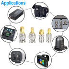 2PCS SMA Male Female to BNC Male Female Adapter SMA to BNC Connector for Wireless LAN Device, Coaxial Cable, Radio Antenna Adapt