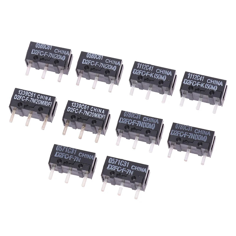 2PC Mouse Micro Switch D2FC-F-7N 10M 20M OF Mouse Button Switch D2FC-F-K(50M) D2FC FL-NH D2FS-F-N D2F D2F-01 D2F-01F-T D2F-F-3-7