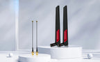 Dual Band 2.4G 5.8G RP SMA Male 12dBi WiFi Antenna + 15cm Adapter Cable for Network Card USB Adapter Security IP Camera
