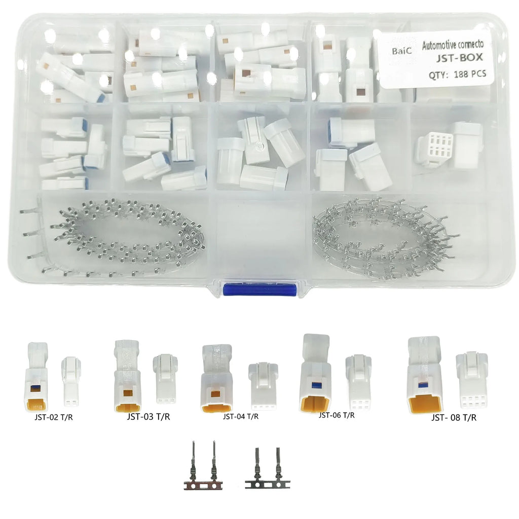 JST Connector Kit Series Waterproof Wire Quick Wire Connector Electrical Kit JST-02-08T/R JWPF Automotive Sealed Plug With Pins
