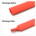 3:1 Red With Glue Heat Shrink Tube Dual Wall Tubing 1.6mm ~ 39mm Diameter Polyolefin Insulated Adhesive Lined Shrink Wrap Sleeve
