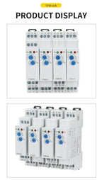 Din Rail Time Relay A Power-On Delay B Delay Disconnection AC/DC 12V-240V 16A 0.1S~10 Days Power-on delay automatic switch
