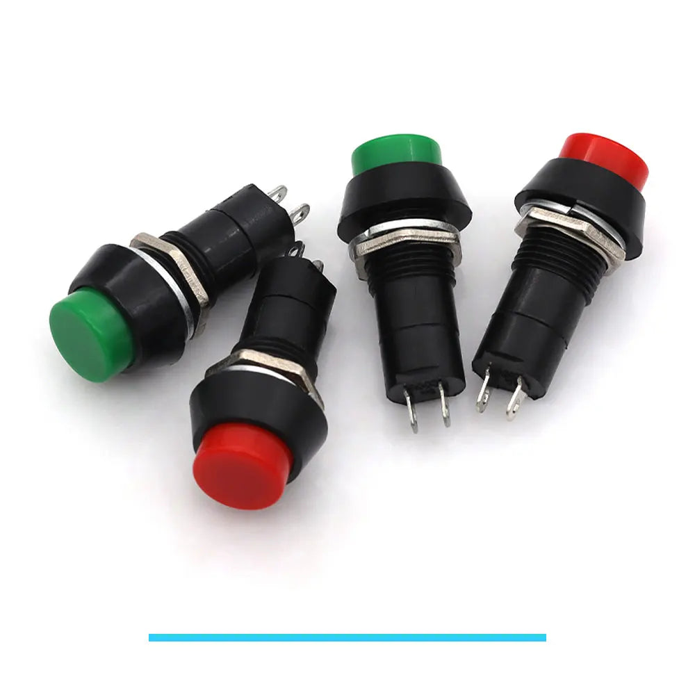 2PCS PBS-11A PBS-11B 12mm self-locking Plastic Push Button Switch Latching Switchs 3A 250V AC 2PIN