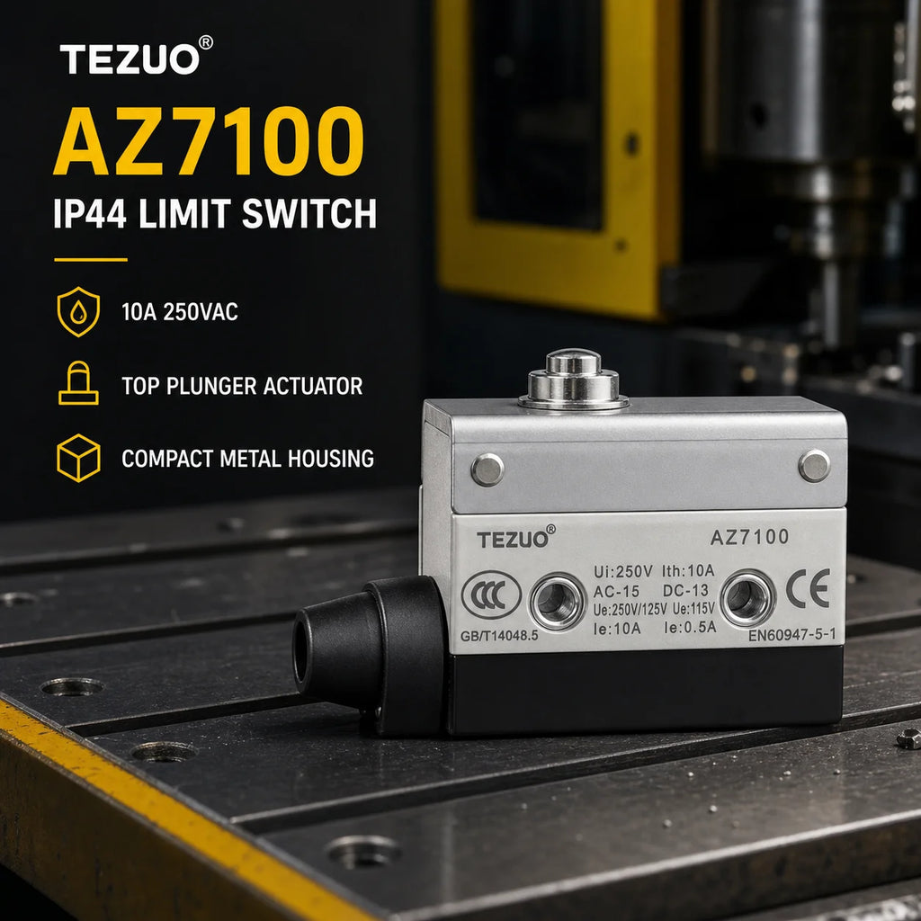TEZUO AZ7100 IP44 Limit Switch Micro Travel Switch for Industrial Automation