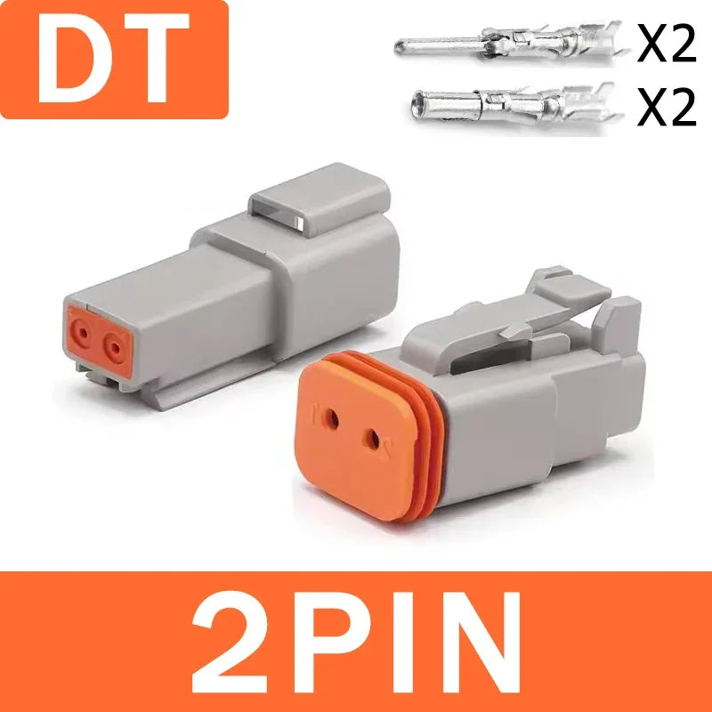 2/3/4/6/8/12Pin Deutsch Type DT Connector Plug-In With Fixed Flange DTM/DTP Waterproof Wire Automotive Connector