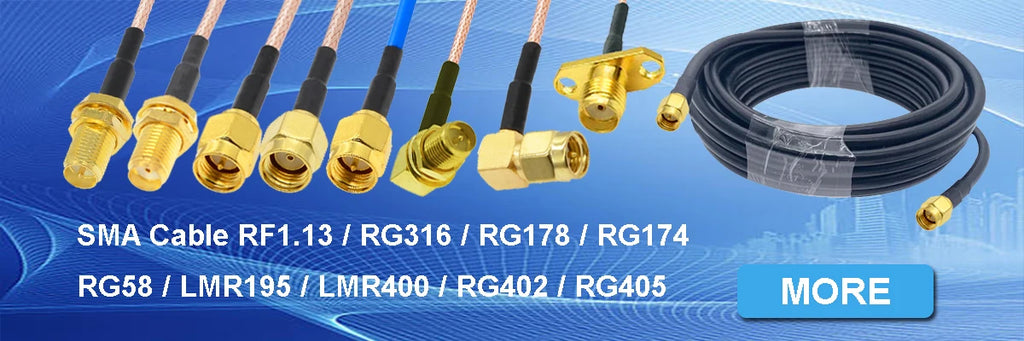 RP-SMA Male to Waterproof SMA Female Bulkhead RG316 Cable 50 Ohm RF Coaxia Pigtail WIFI Router Antenna Extension Cord Jumper