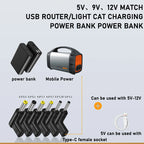 Adapter 5v/9v/12v is suitable for optical cat printer router charging PD deception type-c female to dc