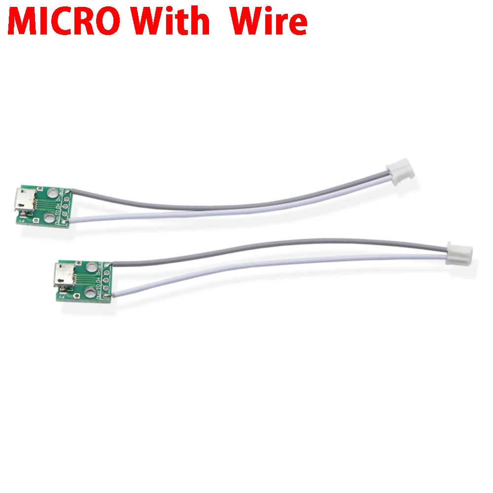 TYPE-C MICRO USB To DIP Adapter Female Connector B Type PCB Converter Breadboard USB-01 Switch Board SMT Mother Seat With Wire