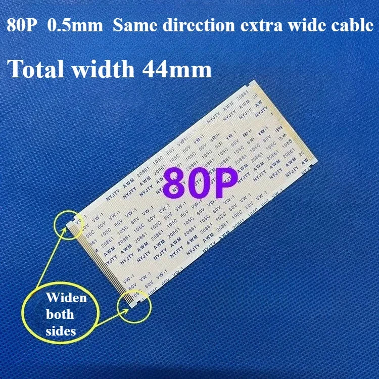 1PCS AWM 20706/20861 Flexible Flat Cable, Gold-Plated FFC FPC 0.5mm Pitch 40-96Pin 105C 60V VW-1 Ribbon Cable