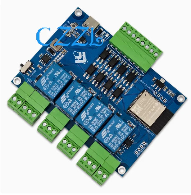 ESP32 Modbus RTU four-way relay module RS485 development board MODBUS protocol four-way optocoupler