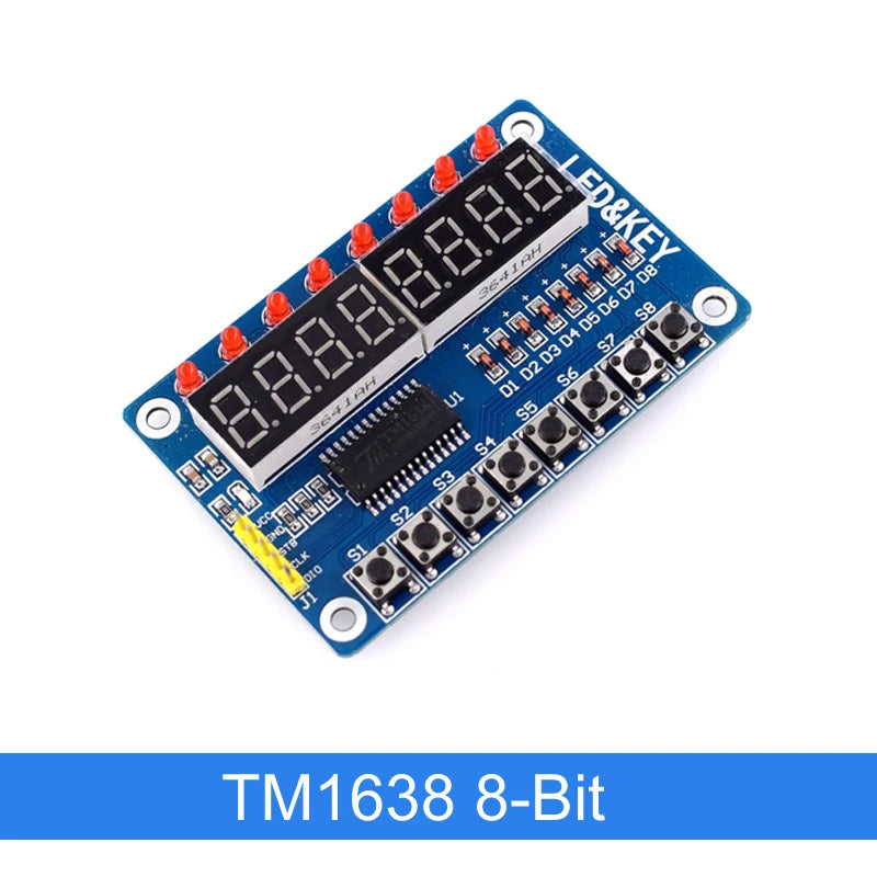 TM1637 4 Bits/TM1638/MAX7219 8 Bit Digital LED Display Module 7 Segment 0.36Inch Clock RED Anode Tube Four Serial Driver