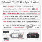 T-Embed CC1101 Plus ESP32-S3 Development Board Multifunctional Sub-1GHz 2.4GHz Dual RF Band 1.9" LCD NFC IR Remote IoT Module