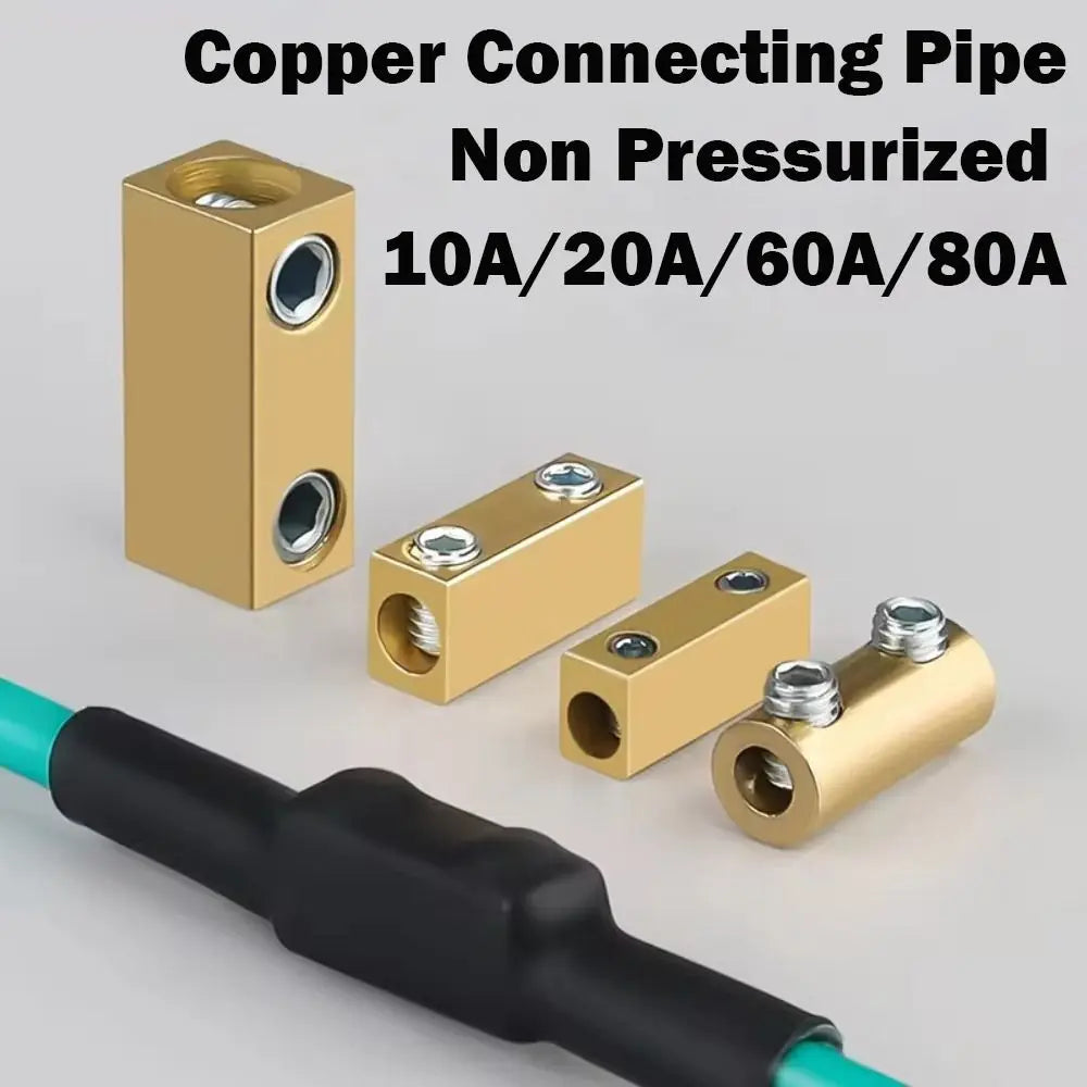 With Heat Shrink Tubing Brass Terminal Block Pressure Free High Current High Power Splitter Waterproof Wire Connector Electrical