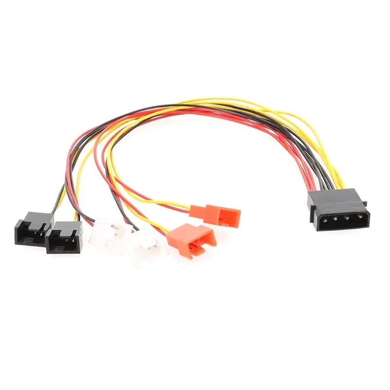 4Pin Molex to 3Pin/4Pin Fan Adapter 12V 7V 5V PC Fan Adapter 4Pin Molex Splitter 54DB