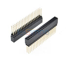 5pcs 2.54mm 2x20P 40P PC104 11mm Plastic 12mm Long Pin 3mm Short Pin Stackable Shield PCB Connector Female Header