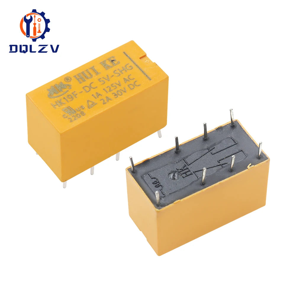 Relay HK19F-DC3V-SHG HK19F-DC5V-SHG HK19F-DC12V-SHG HK19F-DC24V-SHG HK19F-DC24V-SHG HK19F 3V 5V 9V 12V 24V 8PIN 2A Relays
