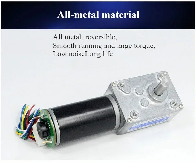 1pc 5840-31ZY Scroll Hall Encoder Geared Motor 12V 24V Hanger Motor Metal Gear Forward Reverse