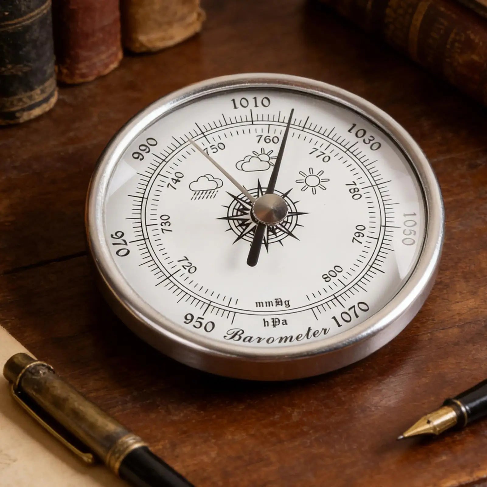 High Precision Barometer 70mm Barometer Weather Indicator Weather Station Pressure Gauge for Home Marine Fishing Camping
