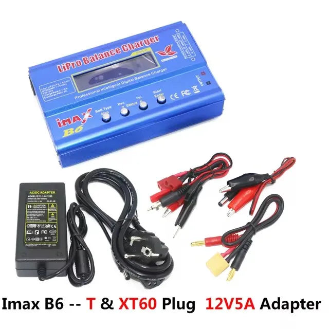 Digital Imax B6 80W Balance Charger T/Tamiya/XT60 Plug  For RC Lipo NiMH NiCd Li-ion Battery