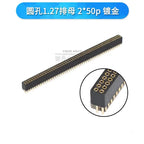 1pcs 1.27mm/2.0/2.54mm 1/2x40p Round Hole Round Needle Female Header Pin Row Connector Single Double Row Gold Plated Tin Plated