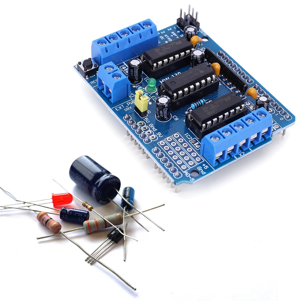 L293D DC Motor Drive Shield Stepper 4.5-36V 4CH Motor Driver Shield Board for Arduino Raspberry Pi DIY Experiments