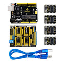 Keyestudio CNC Kit For Arduino CNC Shield V3.0+UNO R3+4pcs DRV8825 Driver +1pc USB Cable Compatible GRBL 0.8c Kit