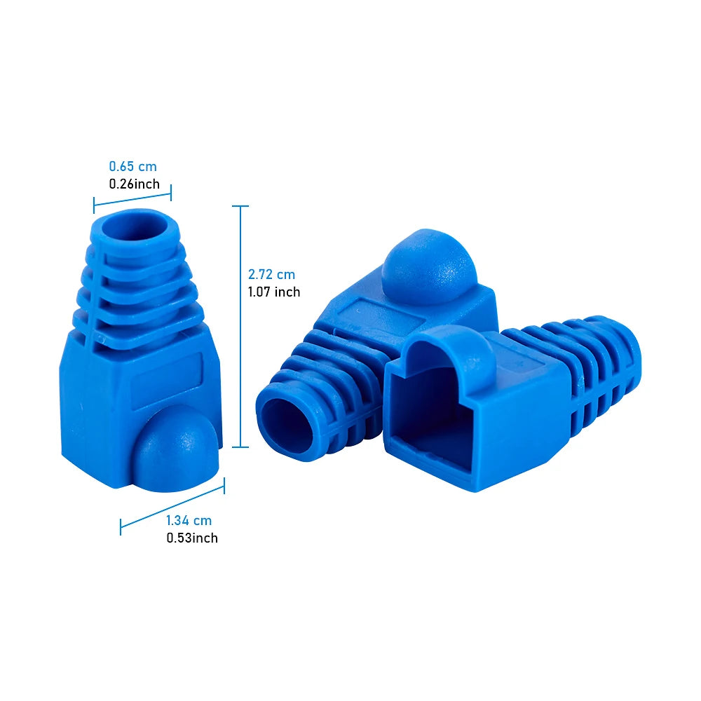 20/50pcs OD6.5 Cable Connector Plug Cover CAT5E CAT6 RJ45 Ethernet Network Cable 10 Colors Strain Relief Boots