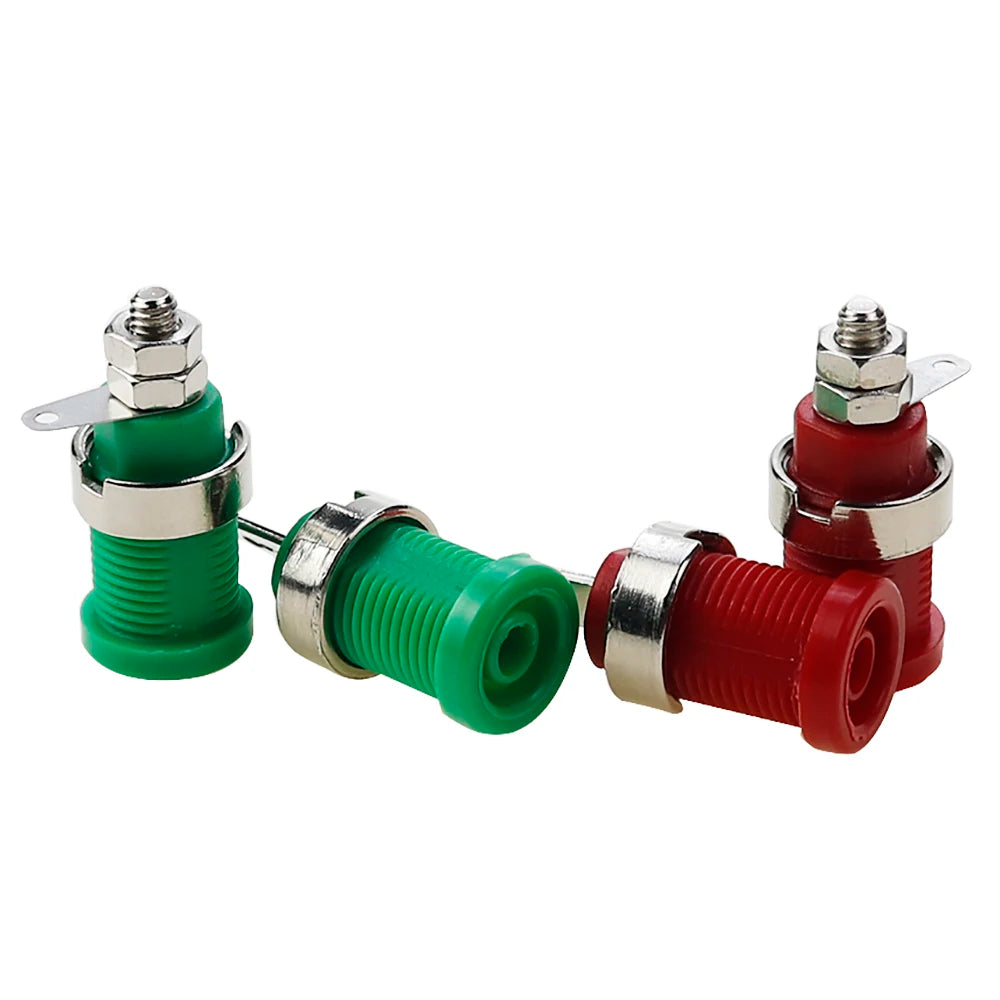 5 Piece 32A Insulation Safety 4mm Banana Plug Socket Jack Panel Mount Terminal Connector Multimeter Socket Banana Head Female