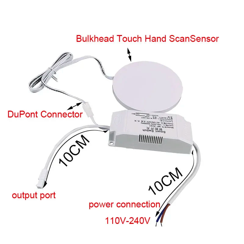 110-220V Wooden Touch Sensor Switch Penetrable Switch Sensor LED Control Switch for 220V Smart Home LED Lighting